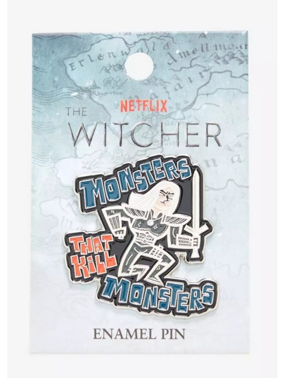 The Witcher Geralt Monsters That Kill Monsters Stylized Enamel Pin